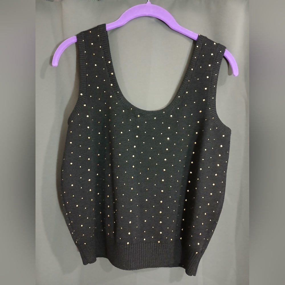 St John Knit Sweater with Gold Sparkle